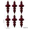 Tapered Flocked Long Strip Christmas Tree Ornaments for DIY & Party Decoration
