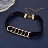 Geometric Style Womens Hip Hop Circle Choker Necklace For Fashion Casual Wear