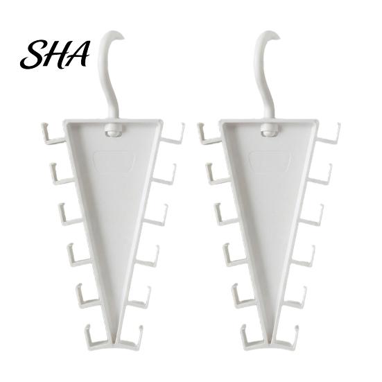 V-shaped Double-sided Hanger V Shaped Double-Sided Closet Organizer, 360 Degree Rotating Multi-Layer Vertical Hanger, with Hook 12 Non-Slip 2pcs белый