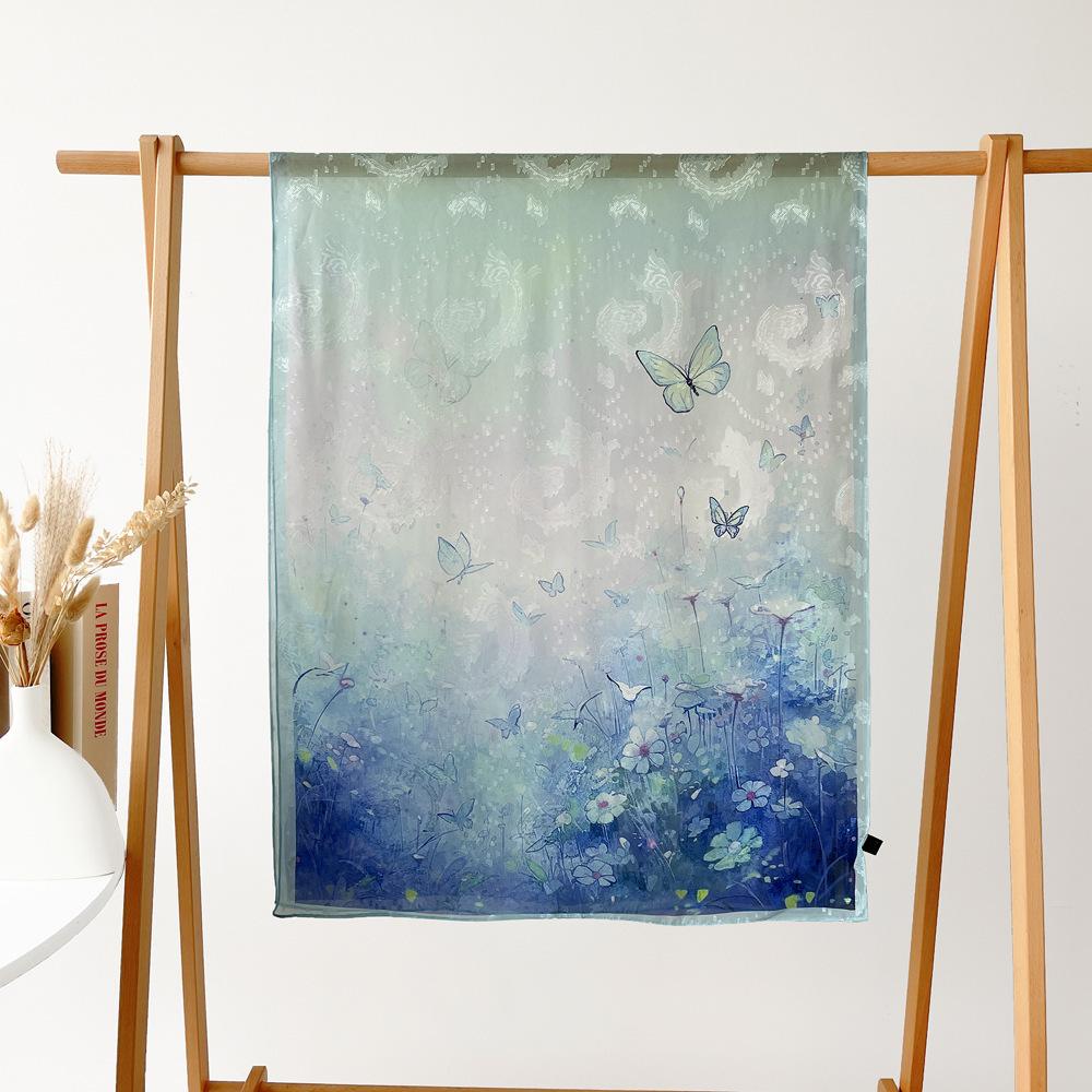 Women's Big Shawl Chinese Style Hollow Flower Cut Scarf Suzhou Garden Print Shawl High-quality Sun Protection Scarf Scarf