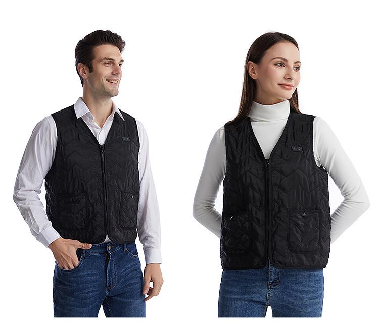 Dual Control USB Heated Vest - Couple Style, Constant Temperature, Cold Protection