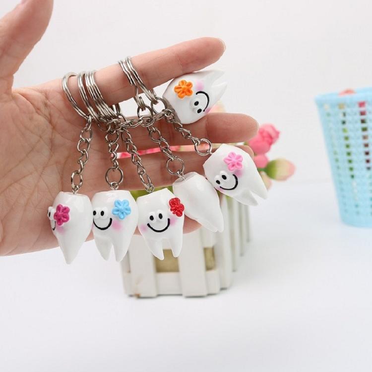 Lot de 10 porte-clés créatifs en forme de dent Couleurs vives et design joyeux en font un cadeau attentionné
