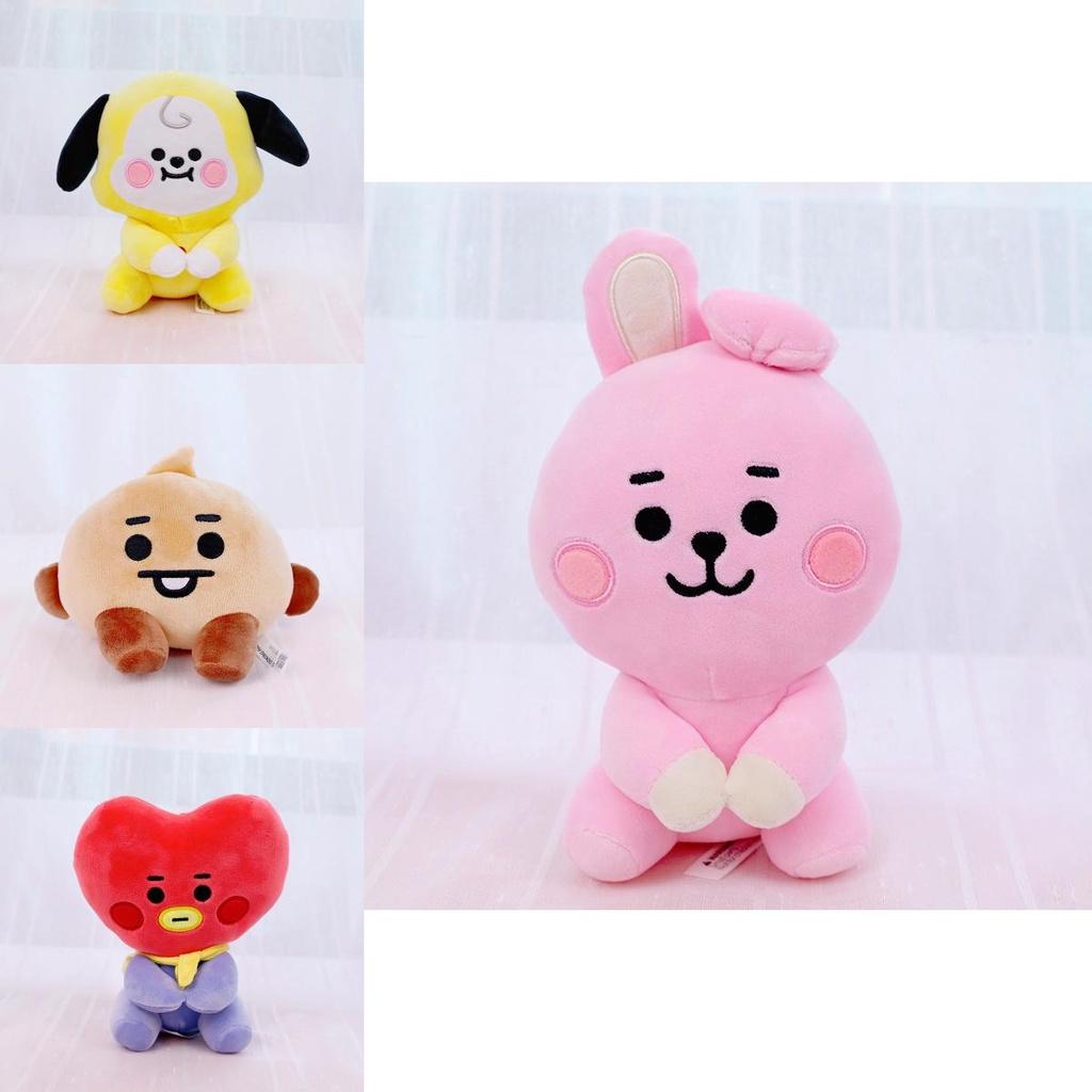 Bt21 Kpop Bts Bambola Seduta 20cm Peluche Bambino Tata Cooky Chimmy Koya Shooky Mang
