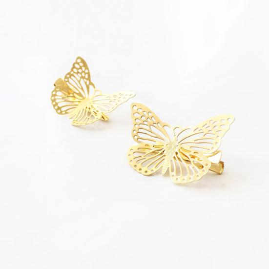 Vintage Women Hollow Butterfly Metal Hairpin Side Hair Clip Barrette Headwear
