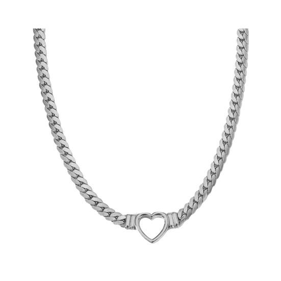 

Унисекс ожерелье браслет золотистого цвета полое сердце кулон регулируемый пара ювелирные изделия кубинский полированный блеск взрослые ежедневные клубные украшения серебряный