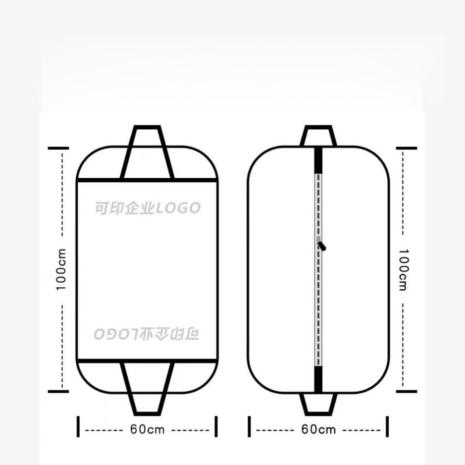 5pcs Black Garment Storage Bags Non Woven Dust Cover with Carry Handles for Suits Coats Formalwear and Bridal Dresses