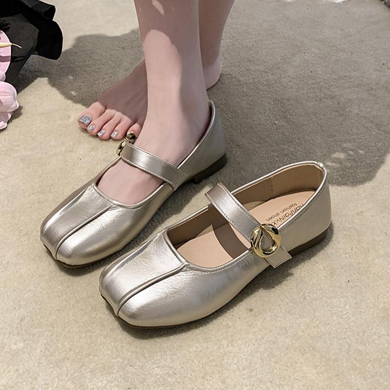 

Модные балетки Женские лоферы Обувь Неглубокие Туфли Дизайнерская Спортивная Обувь Осень Мэри Джейн Обувь 2025 Модные Удобные Для Ходьбы Chaussure Femme 40 золотой