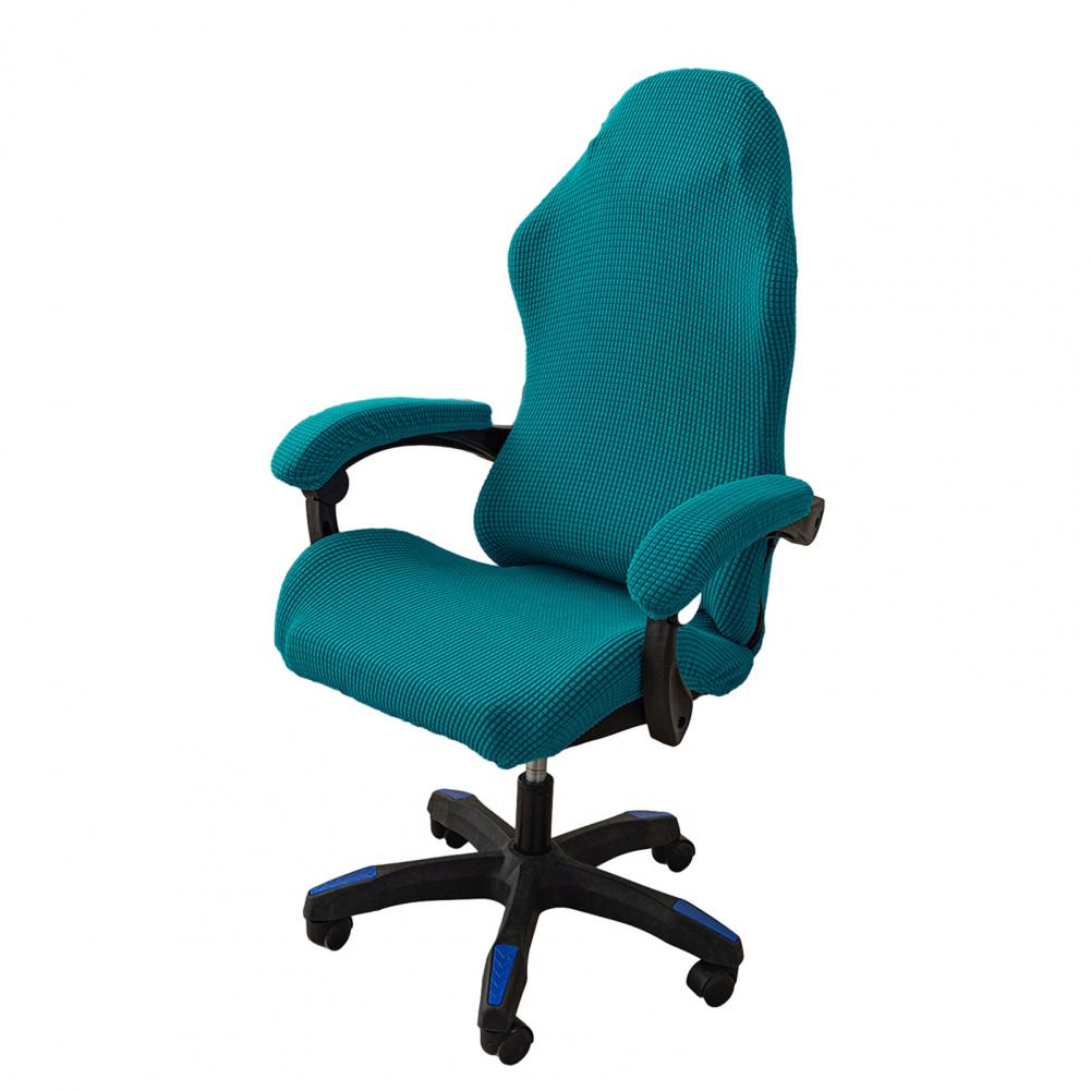 1 Set Stylish Nordic Gaming Chair Cover Soft Elasticity Non-Slip Dust-Proof Polar Fleece Armchair Slipcovers