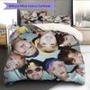 BTS Pattern Bedding Home Decoration Birthday Gift (1 * Duvet Cover + 2 * Pillowcase, Without Core)