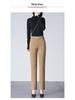 Women's High-Waisted Stretch Baguette Pants: Cotton-Blend Straight-Leg Cigarette Pants, Spring 2025 Casual Wear for Middle-Aged Moms.