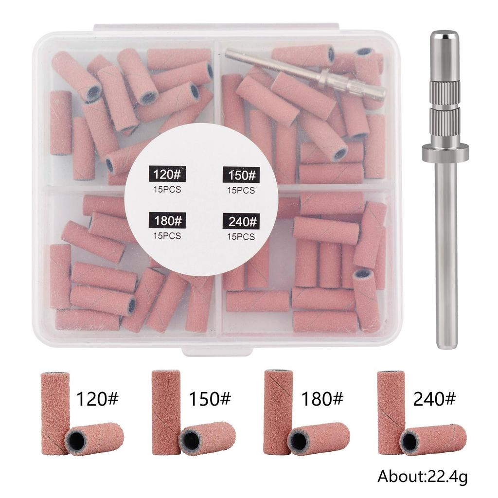 1MM Nail Mini Sanding Ring Bands Nail Art 111/111/181/111 Grit Small Sand Circle Sharp Sand Carving Removal Manicure Tool
