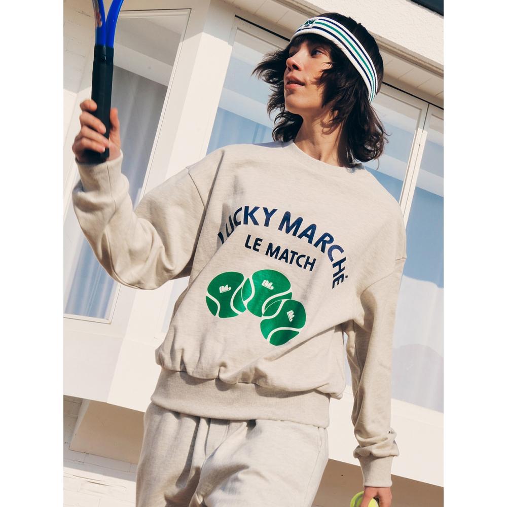

LUCKYMARCHE Le Match Essential Графические толстовки для унисексQUTAX23111OTX
