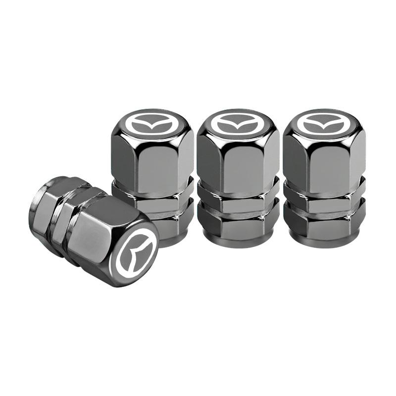 4Pcs Alloy Car Wheel Valve Cover Tire Valves Dust Cap Accessories For Mazda 3 6 2 5 CX-5 CX-30 CX-50 CX-90 CX-8 BT-50 CX-80 CX-8 k1