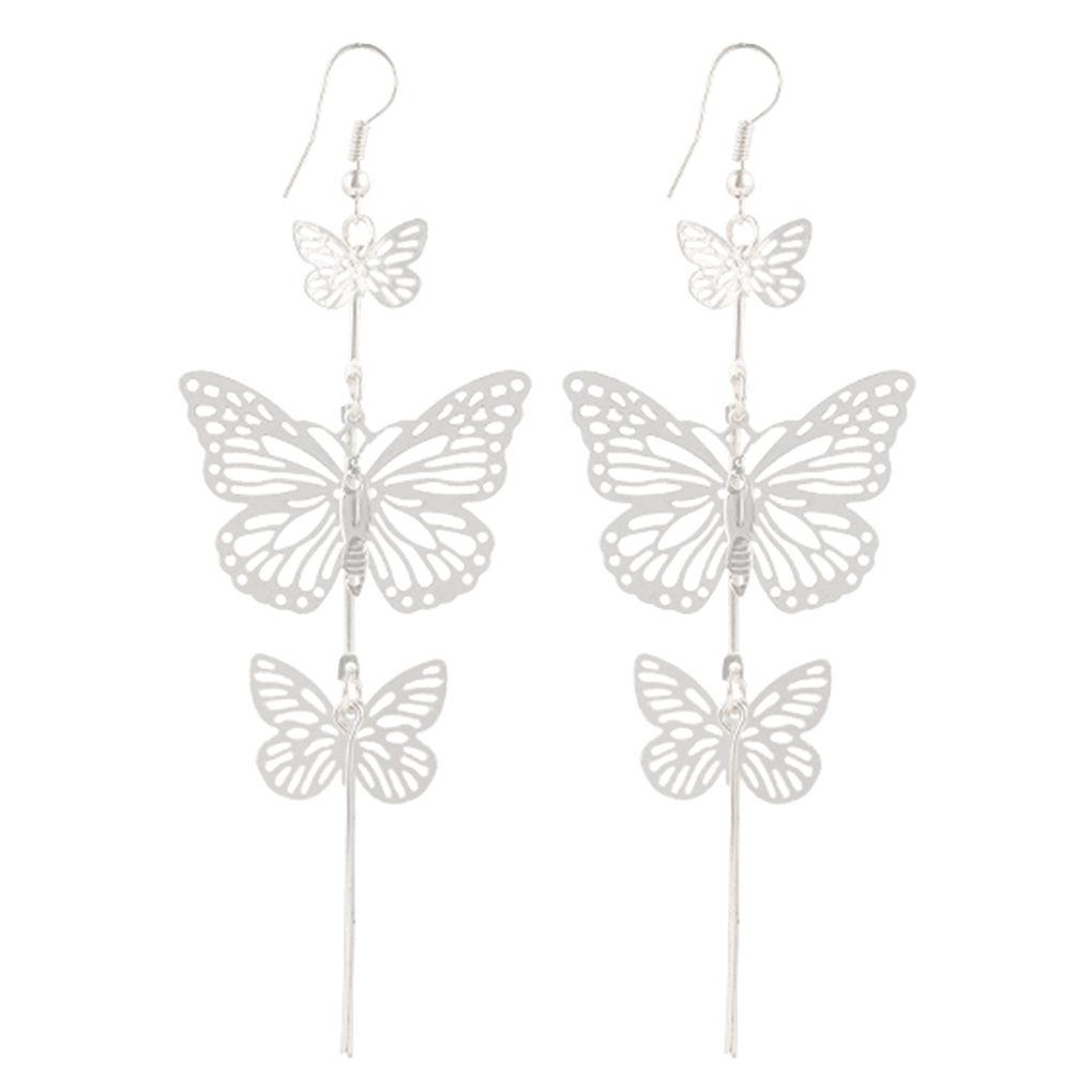 Элегантные Женские Серьги-Подвески с Бабочками, Длинные Кисточки, Пусеты, Ювелирные Изделия