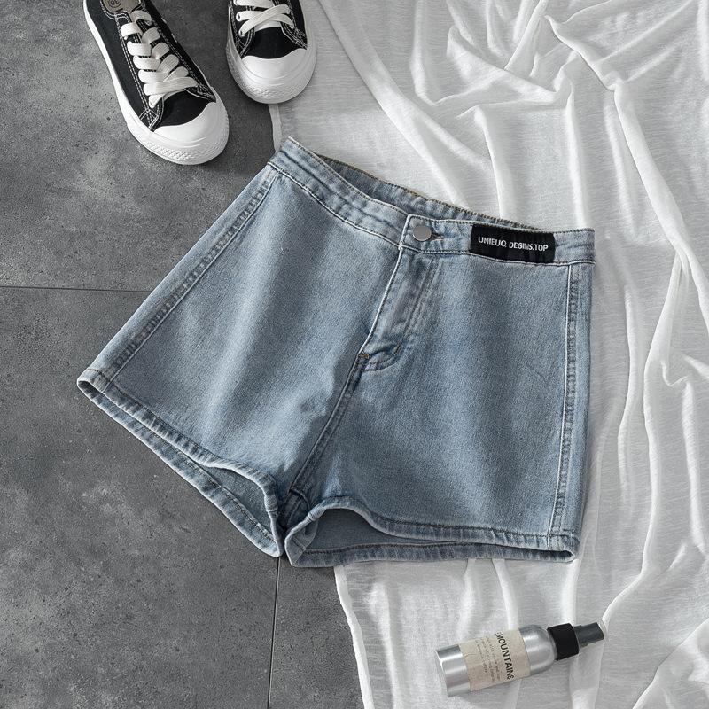 Tight-fitting Stretch High-waisted Denim Shorts for A Small Group of Skinny Spice Girls