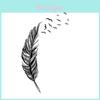 Versatile Removable Flying Feather Design Wall Stickers For Cozy Room Decoration