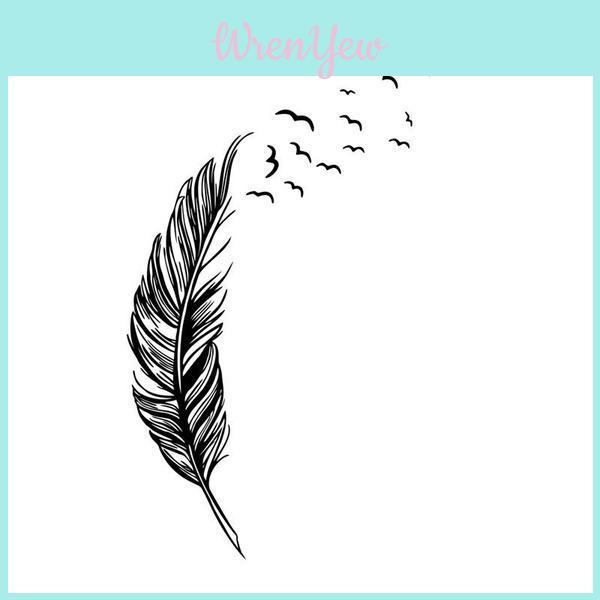 Versatile Removable Flying Feather Design Wall Stickers For Cozy Room Decoration
