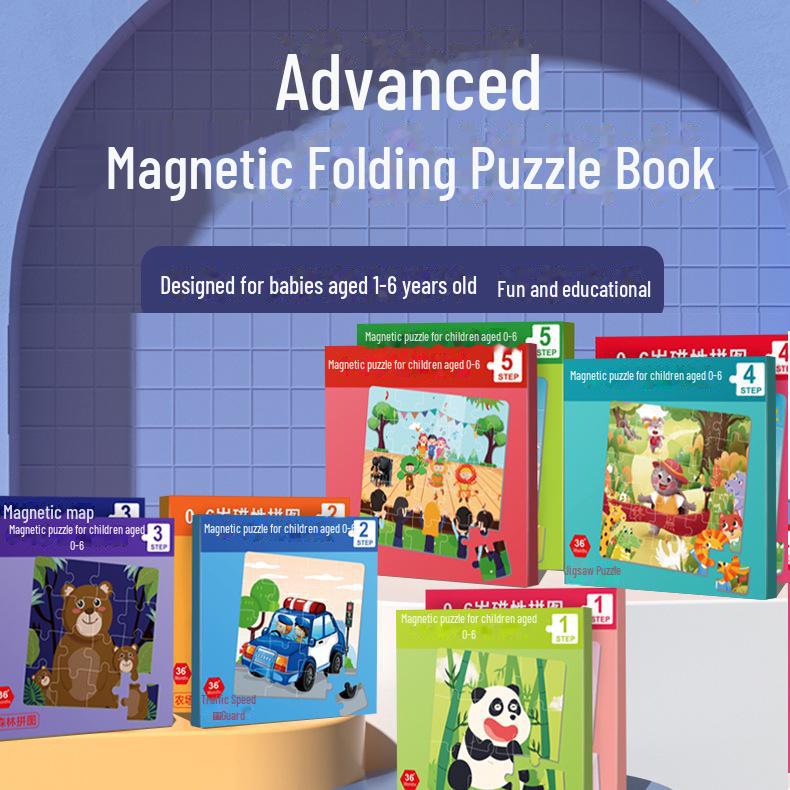 Magnetic 3-in-1 Educational Puzzle Toy for Kids Aged 3-6
