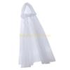 KX4B Elegant Sheer Hooded Cloak Clear Fabric Costume Accessory For Themed Parties Halloween