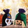 Halloween Plush Pumpkin Drawstring Bag - Cartoon Candy Bag for Kids' Party Gifts & Decorations