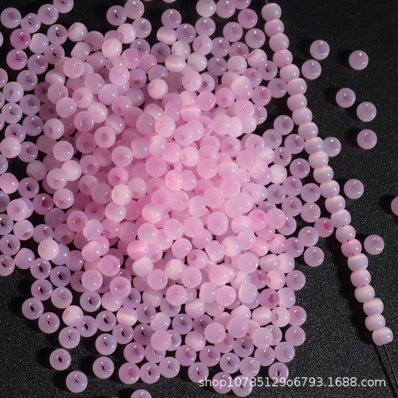 4mm Cat's Eye Jade Ice Glass Beads for DIY Jewelry