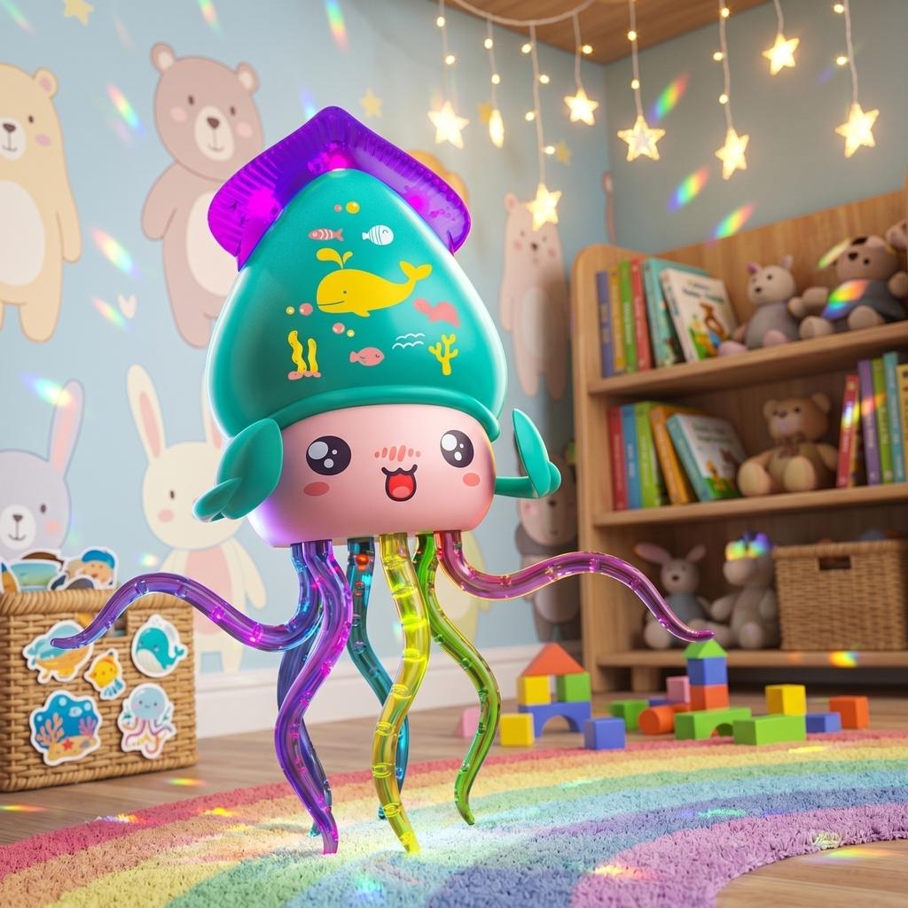 Electric, Magical Dancing Jellyfish With Automatic Obstacle Avoidance And Light Toy For Children.