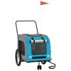 VidaXL Remorque de Vélo pour Animaux de Compagnie, Chariot à Vélo pour Chien avec Roues, Poussette de Animaux avec Drapeau, 93862
