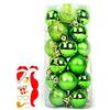 Madrugada Choose from 10 colors Christmas Ornament Ball 24-piece Set Tree Decoration Party Tattoo Seal Included 2-piece S325 (6cm Green)