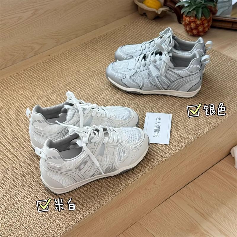 Lan Cabinet Popular Foot Little Dad Shoes 2025 Spring and Summer New Mesh Breathable Retro Comfortable Platform Sports Shoes Women