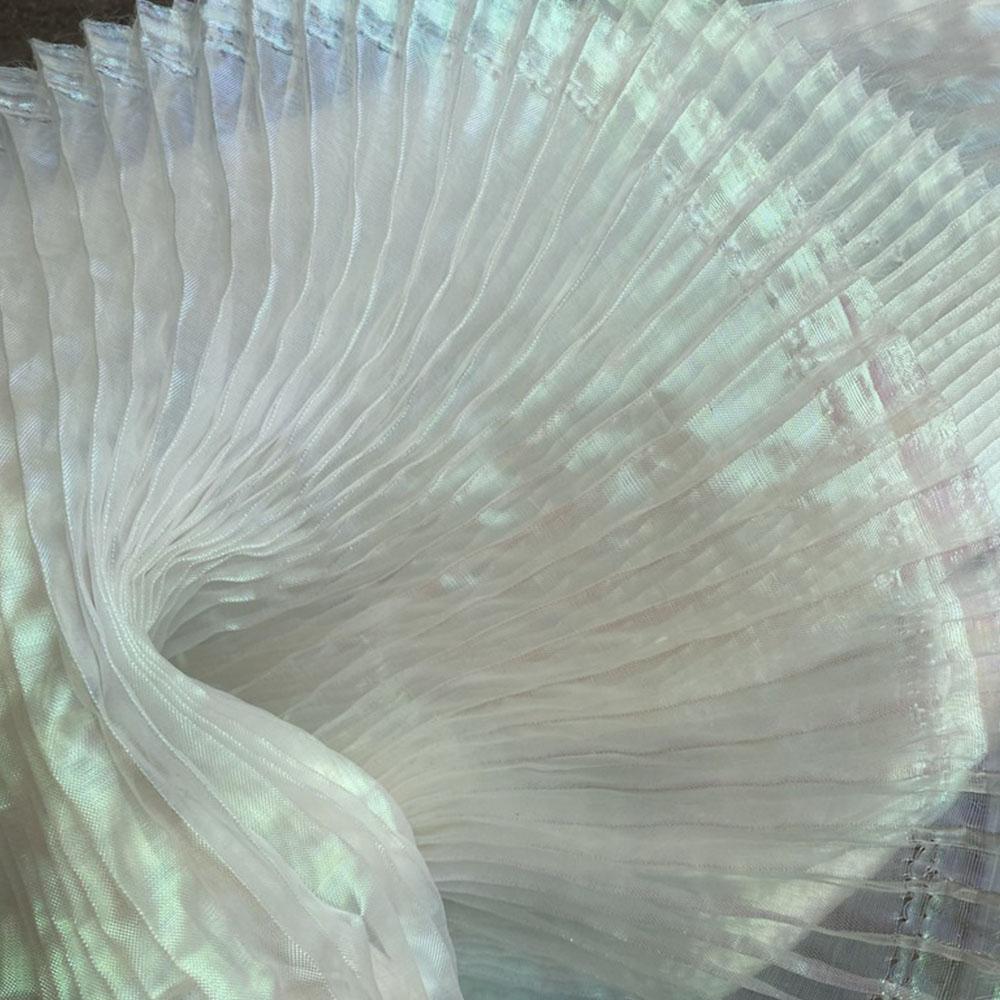 

Color Accordion Soft Pleated Fabrics Suit DIY Design Dress Stage Shape Fashion Material Background Decor Pleat Mesh By The Meter 100cm X 150cm