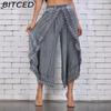 BITCED Women's Fashion Casual Solid Color Print Pants & Capris