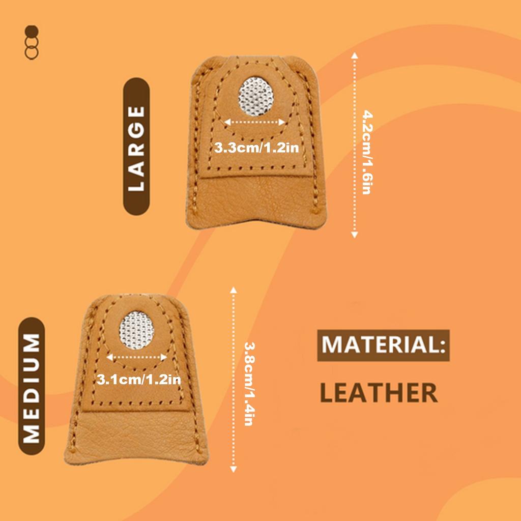 Leather Coin Finger Protector Thimble Ring Handworking Needle Thimble Needles Craft Household DIY Sewing Tools Accessories