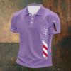 Men's Casual Independence Day Printed Neck Short Sleeve T-Shirt