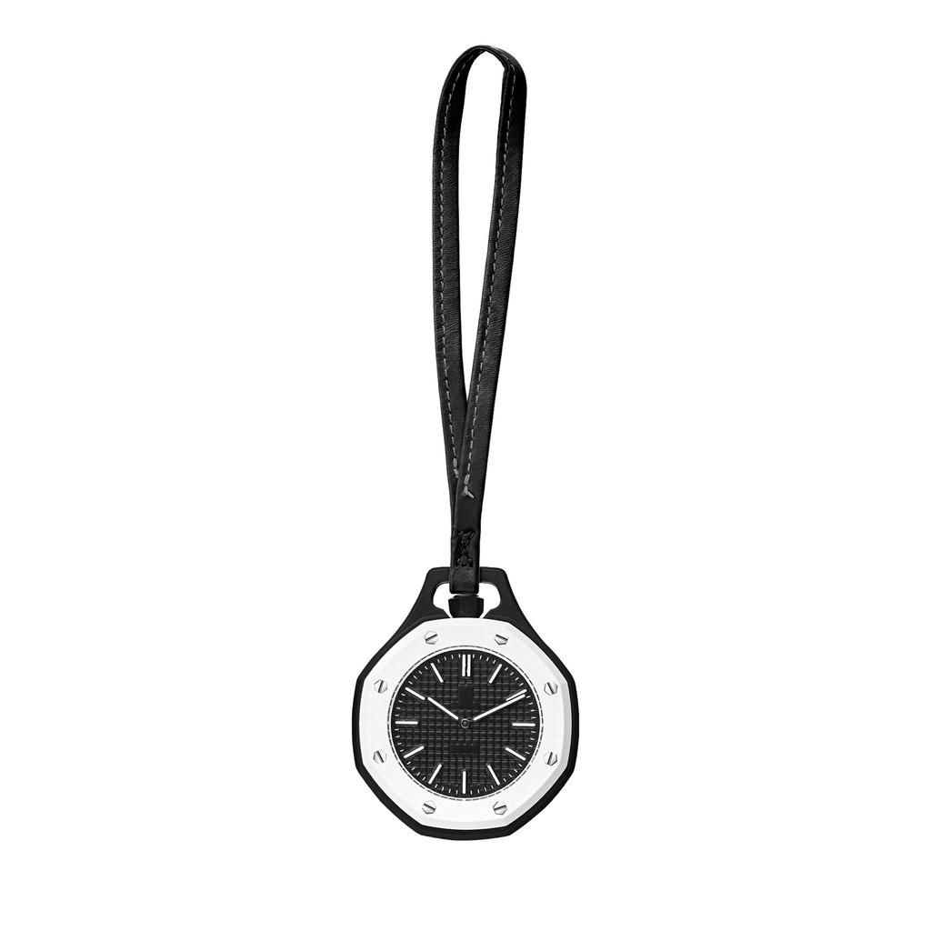 Biokeramisch Achtkant Popstijl Zakhorloge Bedrukt Logo Uurwerk Horloge 40mm Wijzerplaat Leren Nekkoord Modekleur Hanger Klok