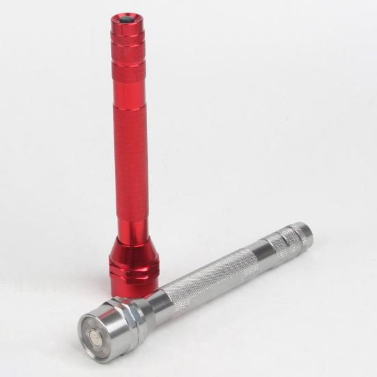 LED Flashlight with Telescoping Magnetic Pickup Tool Outdoor Camping Hiking Car Repair Emergency Handheld Flash Lamp with Extendable Magnet Stick