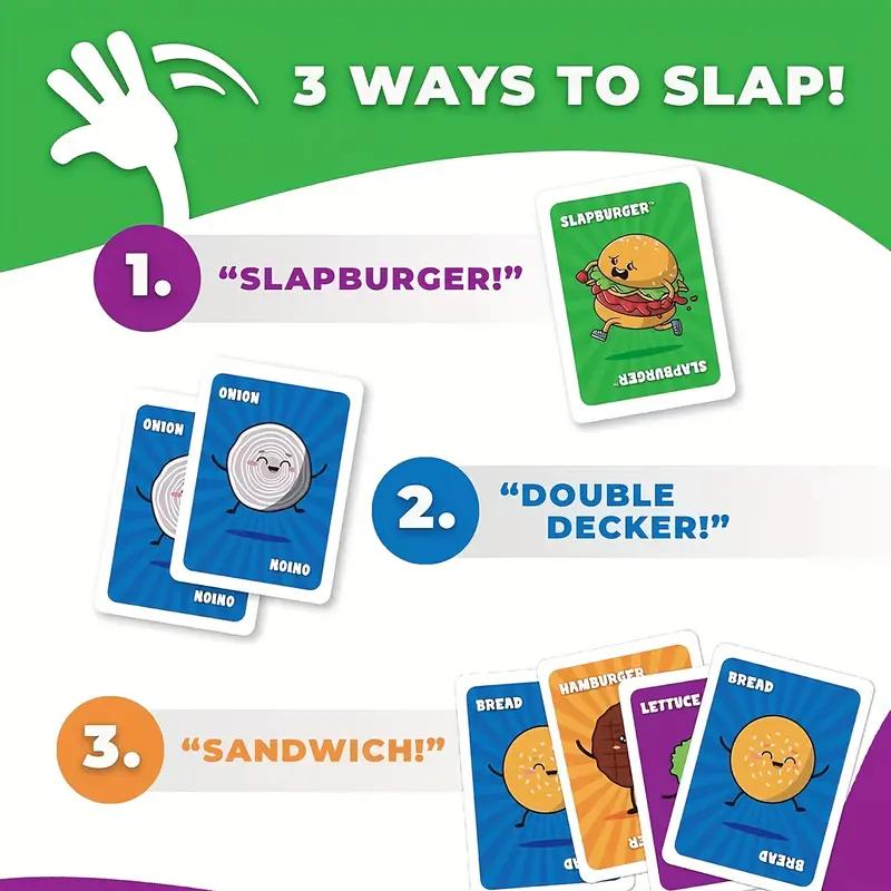SLAP BURGER - A Fast-Paced Strategic Card Game, Ideal for Family and Party Entertainment