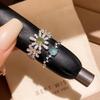 Spring Bloom Luxury Zircon Daisy Open Ring: Elegant, Dazzling Jewelry for a Stylish Touch