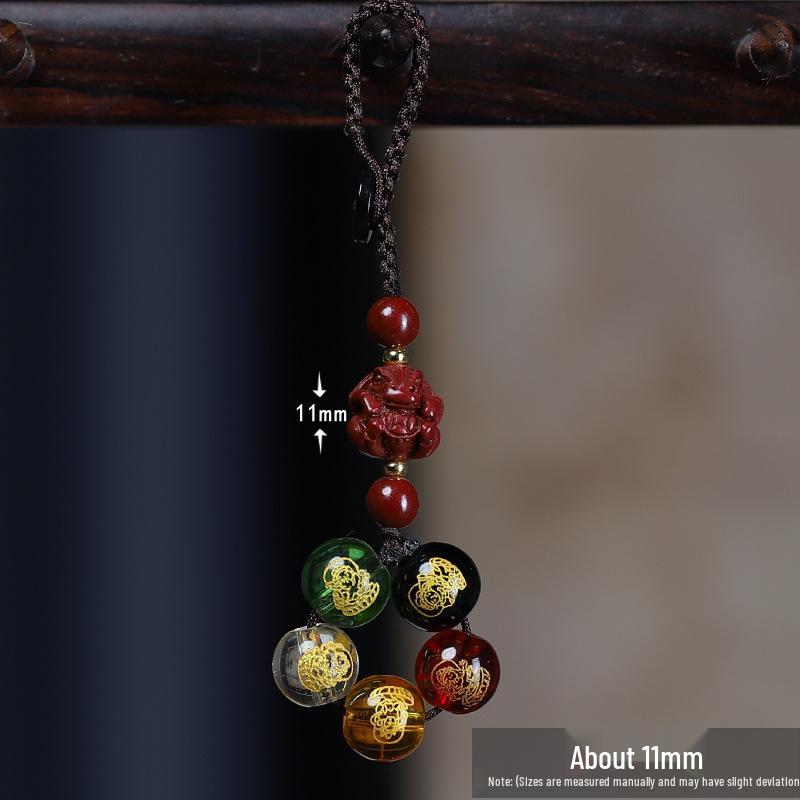 2026 Cinnabar God of Wealth Zodiac Horse Keychain Pendant - Creative Gift for Men and Women