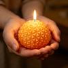 Diamond Pattern Sphere Candle Silicone Mold for Handmade Candle Making Flexible Non-Stick Durable Craft Mold for Round Shaped Candle Creation