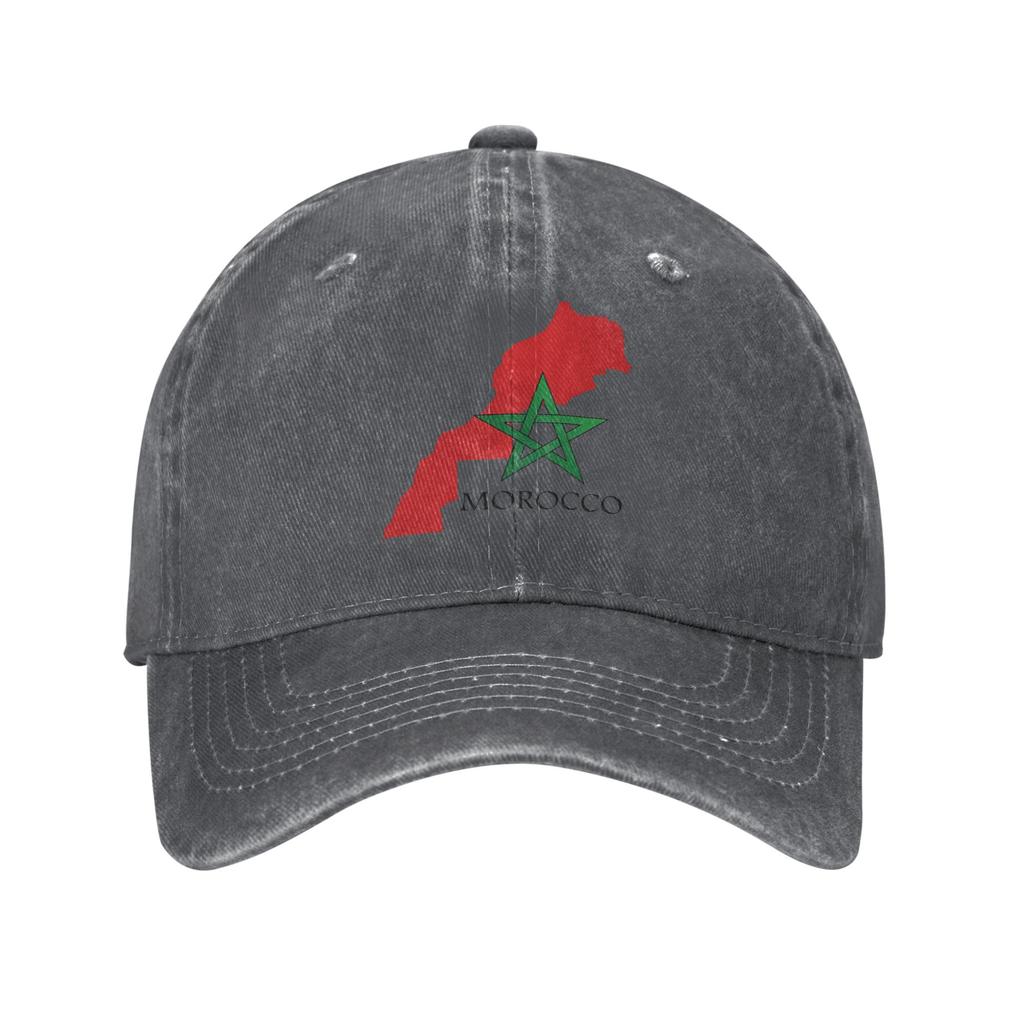 Map Of The Kingdom Of Morocco Sun Baseball Cap Fashion Men Women Washed Trucker Hat Sunscreen Print Baseball Caps Gift Idea