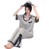 Wumida short-sleeved Modal cotton pajamas women's summer thin solid color high-end light luxury outer loungewear suit
