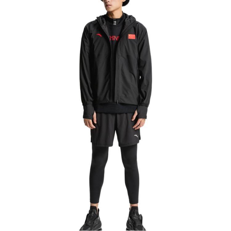 Anta All Weather Jackets Men's Black Hooded Moderate Other 152130707-2