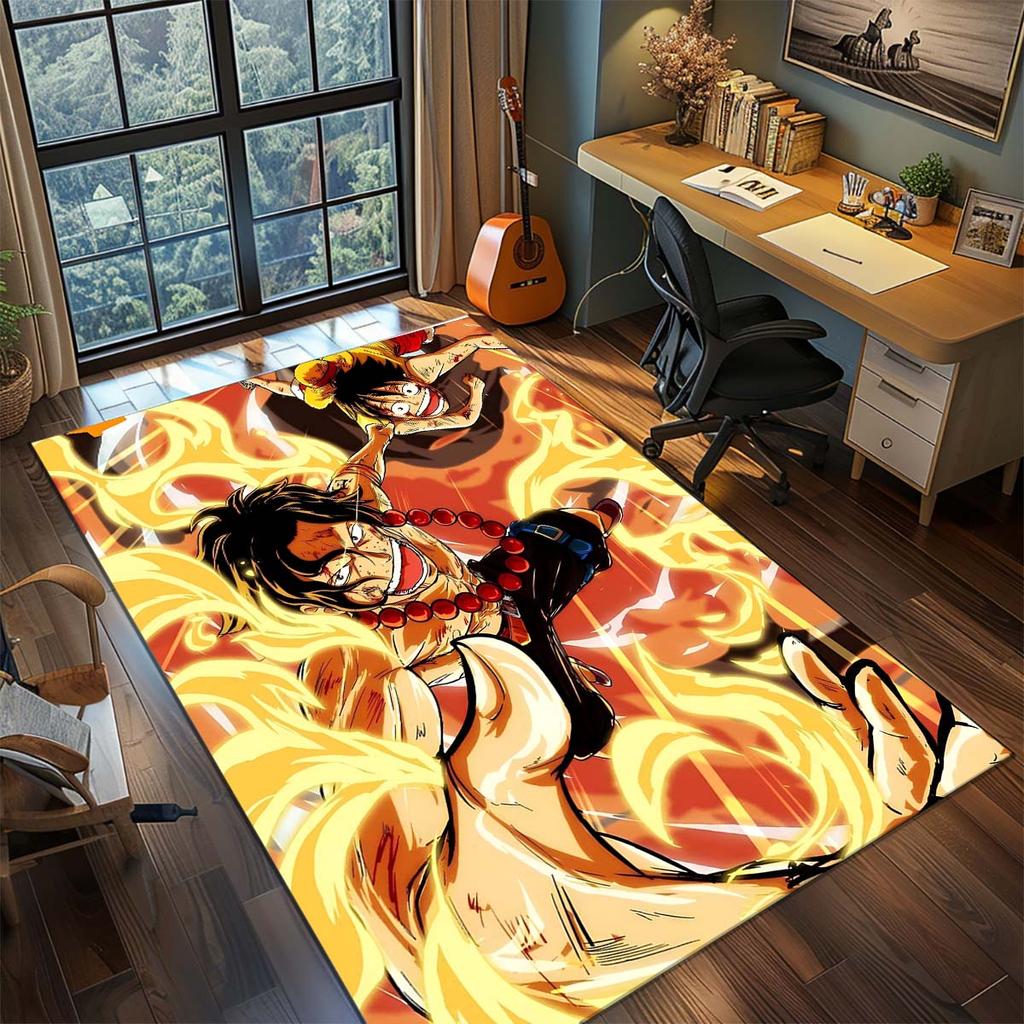 One Piece Anime Rug Carpet Large Area Rug Non Slip Washable Floor Mat Gamer Room Bedroom Home Decor -QJY
