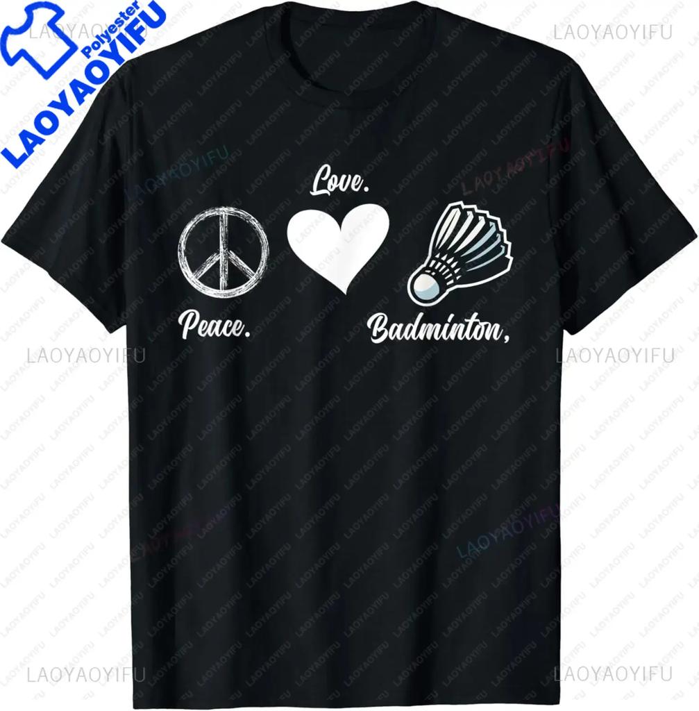 Badminton Love Happy Team Player Coach TShirt Funny Men Clothing Tops Streetwear  Graphic T Shirts Ropa Hombre