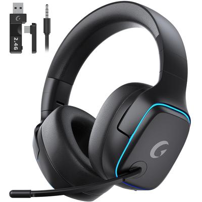 Gaming Headset for PS5 [2.4G USB/Type-C Adapter/Bluetooth 5.3/Wired] 4-Way Connection 7.1ch Surround Sound <20ms Ultra-Low Latency Gaming Headset Ligh