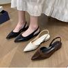 Toe Women Sandals Fashion Slip On Singbacks Shoes Eelgant Outdoor Low Heel Sandalias Shoe