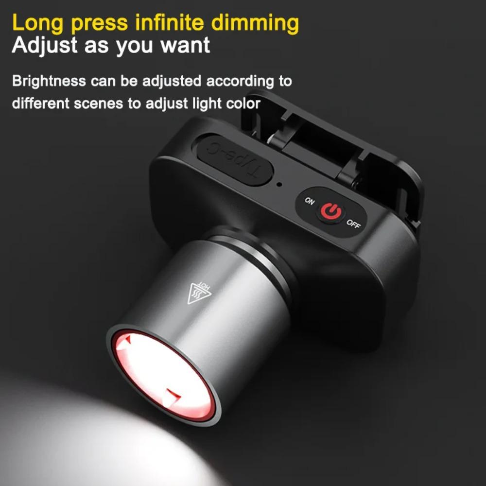 1200lumens Powerful Led Headlamp Headlight Zoom Head Lamp Flashlight Type-C Rechargeable Outdoor Fishing Lantern Head Torch