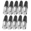 Neewer 20pcs 3-Pin XLR Solder Type Connectors, 10 Male and 10 Female Plug Cable Connectors, Microphone Audio Sockets, Zinc Alloy, High Conductivity, U