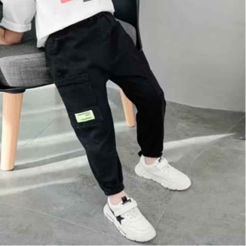 Boys' Summer Lightweight Pants - Medium To Large Sizes Korean Style for Older Kids Stylish Loose-Fit Casual Cuffed Pants with Mosquito Protection