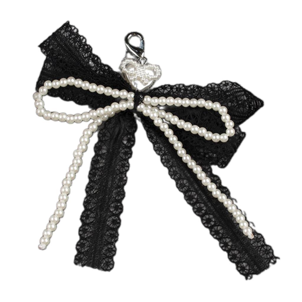 Detachable Shoe Jewelry Shoelaces Charm with Intricate Lace Butterfly Bowknot and Synthetic Pearls Embellishment